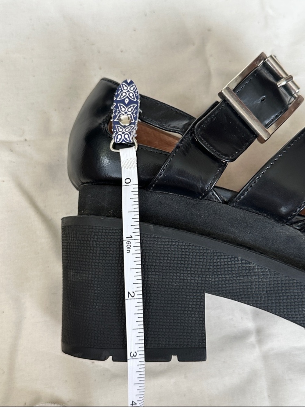 Jeffrey Campbell Black Triple-Strap Platform Mary Janes - Picture 9 of 11